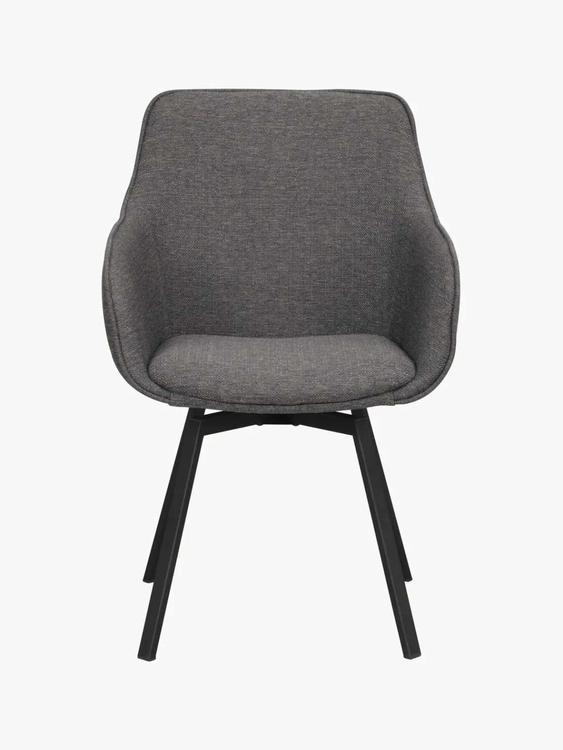 Sillas Con Reposabrazos|Sillas>Rowico Home Sillas con reposabrazos giratorias Alison, 2 uds. Tejido gris antracita, negro
