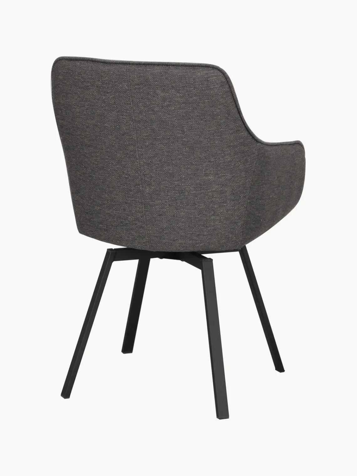 Sillas Con Reposabrazos|Sillas>Rowico Home Sillas con reposabrazos giratorias Alison, 2 uds. Tejido gris antracita, negro