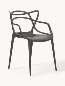 Sillas De Jardín|Sillas Con Reposabrazos>Kartell Sillas con reposabrazos Masters, 2 uds. Negro