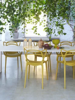 Sillas De Jardín|Sillas Con Reposabrazos>Kartell Sillas con reposabrazos Masters, 2 uds. Amarillo sol