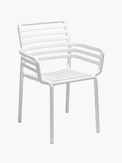 Sillas De Jardín|Sillas De JardíN>Nardi Sillas de jardín apilables con reposabrazos Doga, 2 uds. Blanco