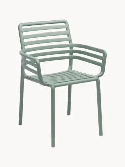 Sillas De Jardín|Sillas De Jardí­N>Nardi Sillas de jardín apilables con reposabrazos Doga, 2 uds. Verde salvia