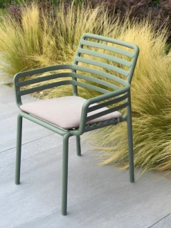 Sillas De Jardín|Sillas De Jardí­N>Nardi Sillas de jardín apilables con reposabrazos Doga, 2 uds. Verde salvia