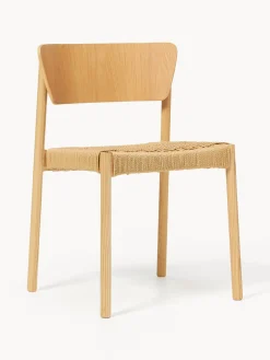 Sillas De Madera|Sillas>Westwing Collection Sillas de madera y ratán Danny, 2 uds. Madera de haya, beige