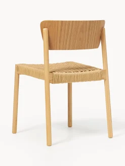 Sillas De Madera|Sillas></noscript>Westwing Collection Sillas de madera y ratán Danny, 2 uds. Madera de haya, beige