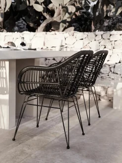 Discount Sillas de ratán con reposabrazos Costa, 2 uds. Sillas De Jardín|Sillas De Jardí­N