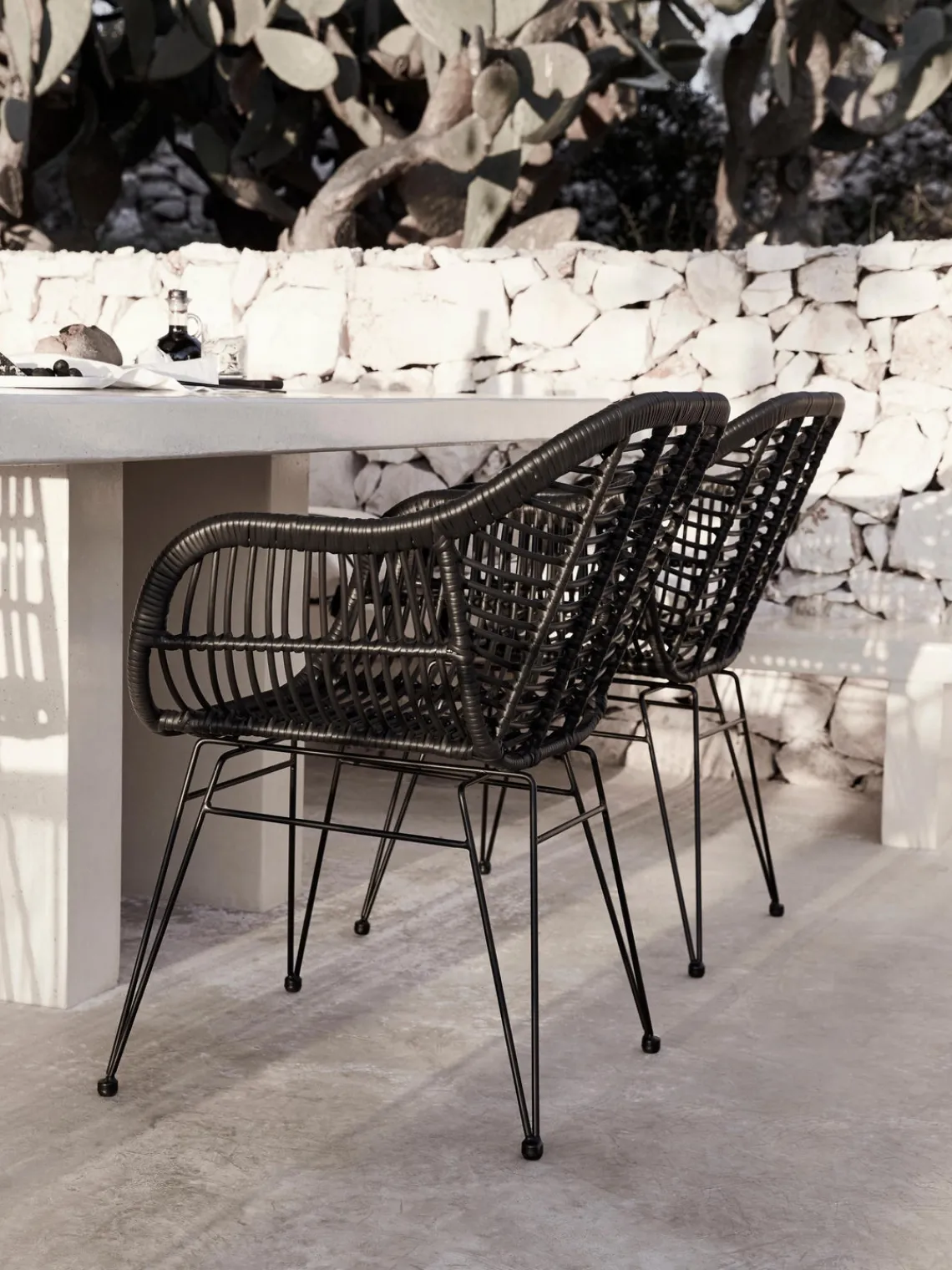 Discount Sillas de ratán con reposabrazos Costa, 2 uds. Sillas De Jardín|Sillas De JardíN