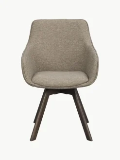 Sillas Con Reposabrazos|Sillas>Rowico Home Sillas giratorias con reposabrazos Alison, 2 uds. Tejido greige, madera de roble oscuro