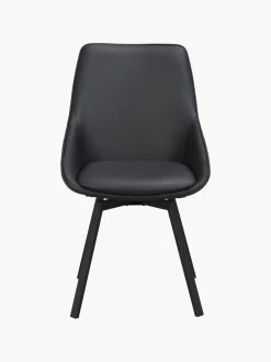 Sillas></noscript>Rowico Home Sillas giratorias de cuero Alison, 2 uds. Cuero negro, negro