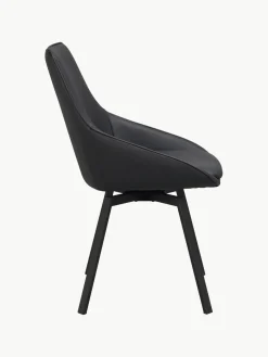 Sillas></noscript>Rowico Home Sillas giratorias de cuero Alison, 2 uds. Cuero negro, negro