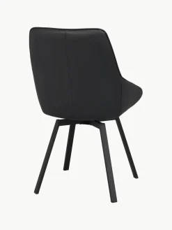 Sillas></noscript>Rowico Home Sillas giratorias de cuero Alison, 2 uds. Cuero negro, negro