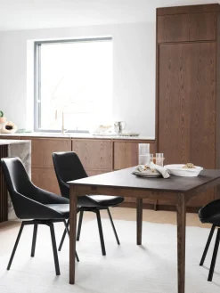 Sillas></noscript>Rowico Home Sillas giratorias de cuero Alison, 2 uds. Cuero negro, negro