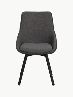 Sillas></noscript>Rowico Home Sillas giratorias tapizadas Alison, 2 uds. Tejido gris antracita, negro