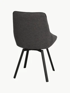 Sillas></noscript>Rowico Home Sillas giratorias tapizadas Alison, 2 uds. Tejido gris antracita, negro