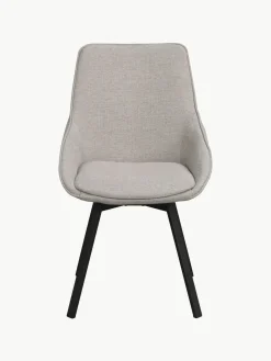 Sillas></noscript>Rowico Home Sillas giratorias tapizadas Alison, 2 uds. Tejido gris claro, negro