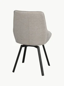 Sillas></noscript>Rowico Home Sillas giratorias tapizadas Alison, 2 uds. Tejido gris claro, negro