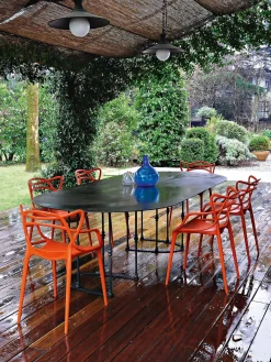 Sillas De Jardín|Sillas Con Reposabrazos>Kartell Sillas Masters, 2 uds. Naranja