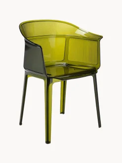 Sillas De Jardín|Sillas De JardíN>Kartell Sillas para exterior Papyrus (2 uds.) Verde oliva transparente
