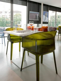 Sillas De Jardín|Sillas De Jardí­N>Kartell Sillas para exterior Papyrus (2 uds.) Verde oliva transparente