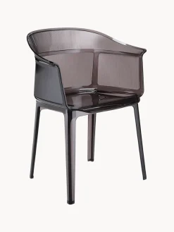 Sillas De Jardín|Sillas De JardíN>Kartell Sillas para exterior Papyrus (2 uds.) Marrón oscuro transparente