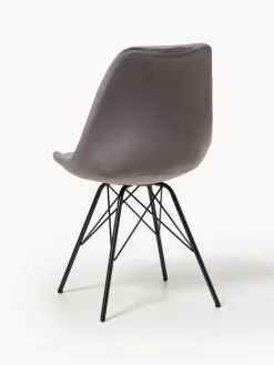 Sillas></noscript> Sillas tapizadas de terciopelo Eris, 2 uds. Terciopelo gris oscuro