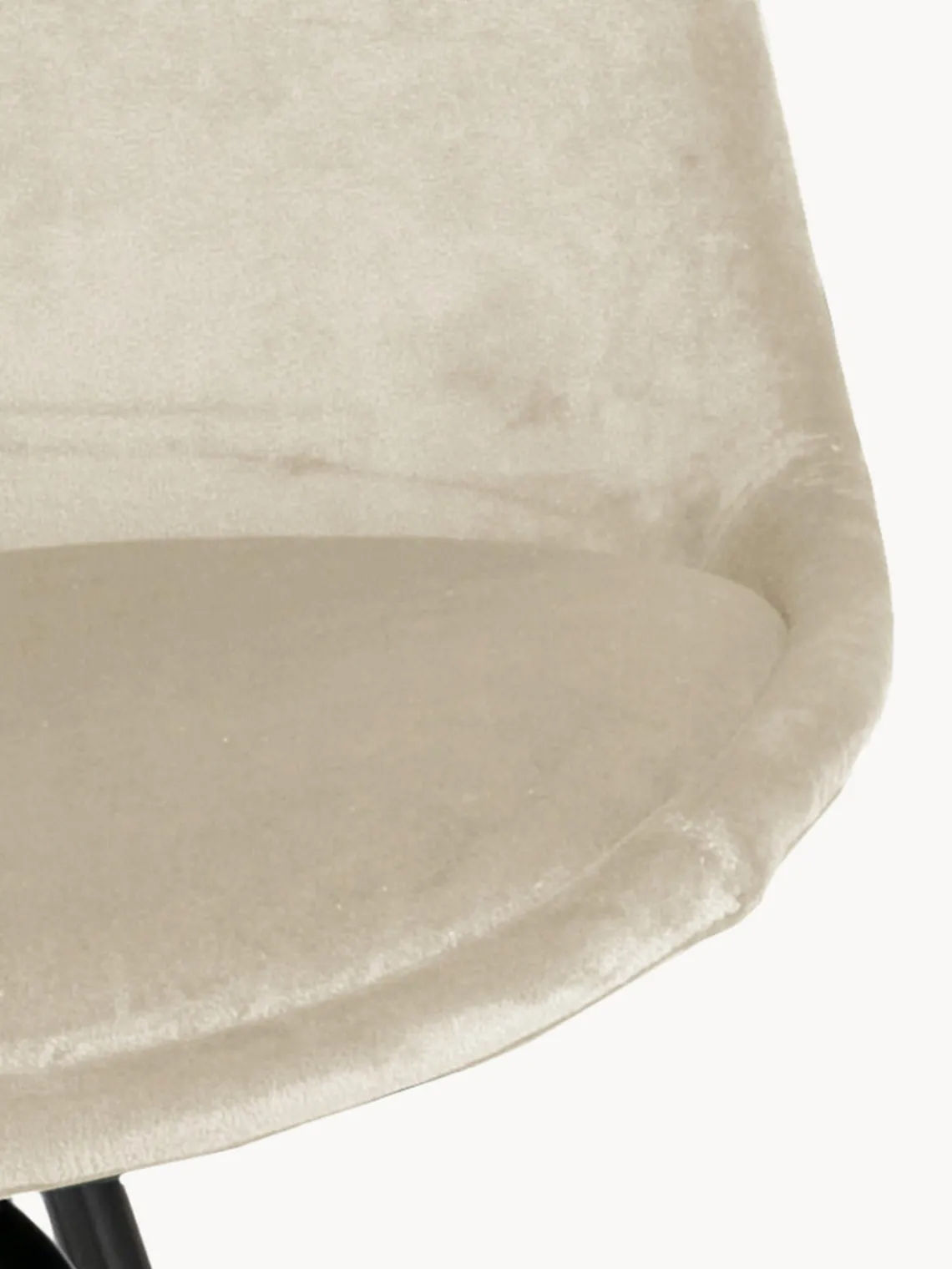 Sillas> Sillas tapizadas de terciopelo Eris, 2 uds. Terciopelo beige, negro mate