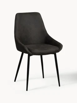 Online Sillas tapizadas en cuero sintético Sierra, 2 uds. Sillas