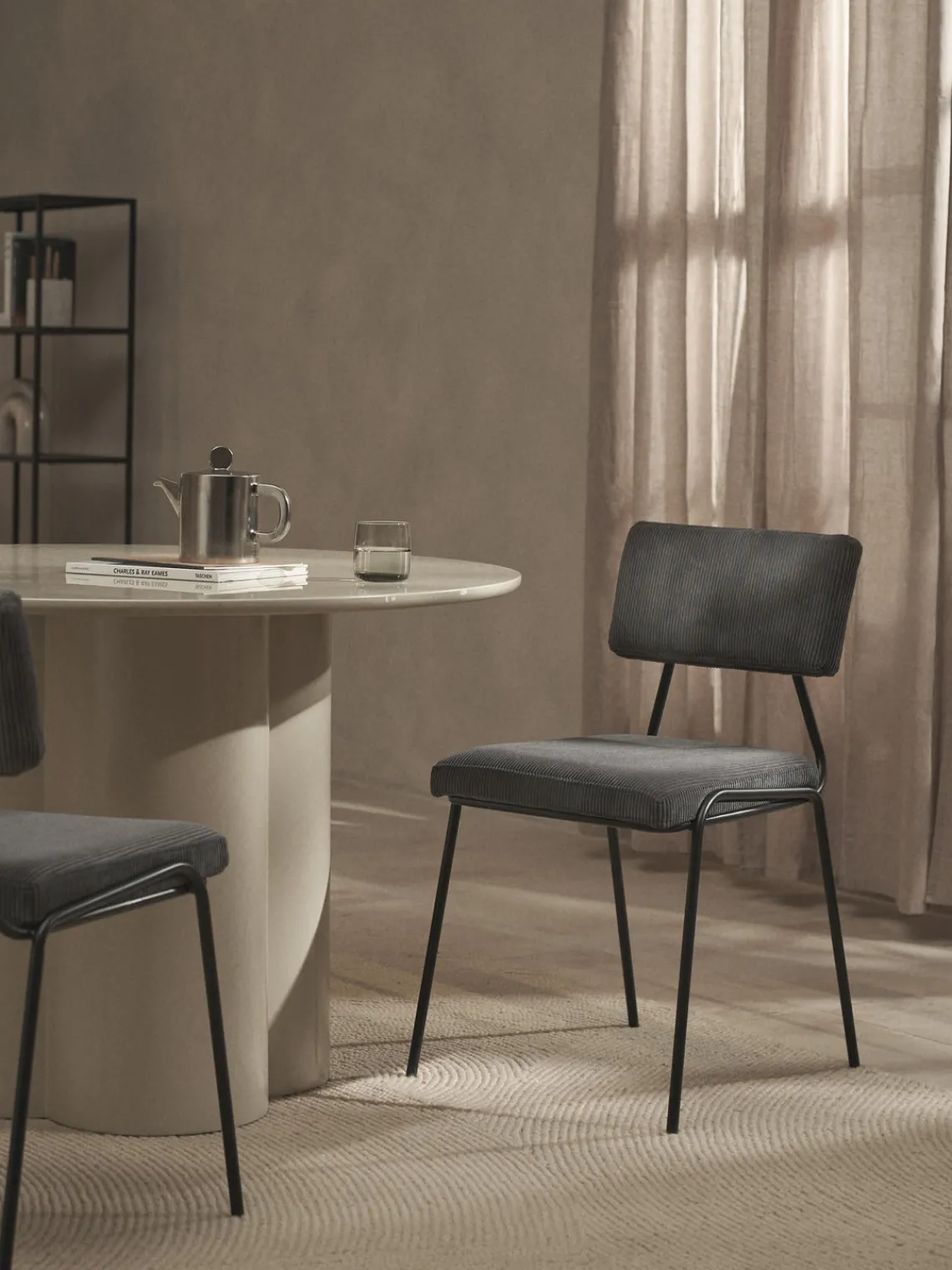 Sillas tapizadas en pana Mats, 2 uds. Sillas