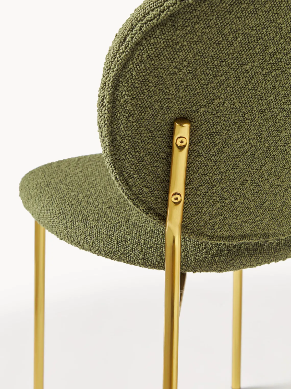 Hot Sillas tapizadas en tejido bouclé Ulrica, 2 uds. Sillas