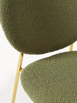 Hot Sillas tapizadas en tejido bouclé Ulrica, 2 uds. Sillas