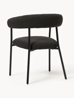 New Sillas tapizadas en tejido bouclé Thiago, 2 uds. Sillas