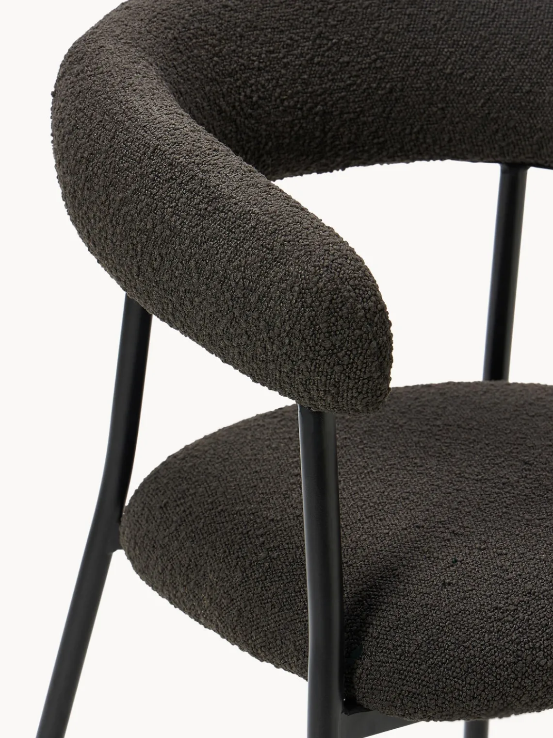 New Sillas tapizadas en tejido bouclé Thiago, 2 uds. Sillas