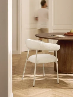 Online Sillas tapizadas en tejido bouclé Thiago, 2 uds. Sillas