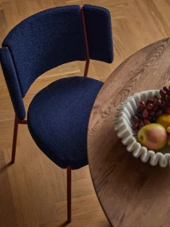 Sillas></noscript>Westwing Collection Sillas tapizadas en tejido bouclé Samantha, 2 uds. Bouclé azul oscuro, rojo