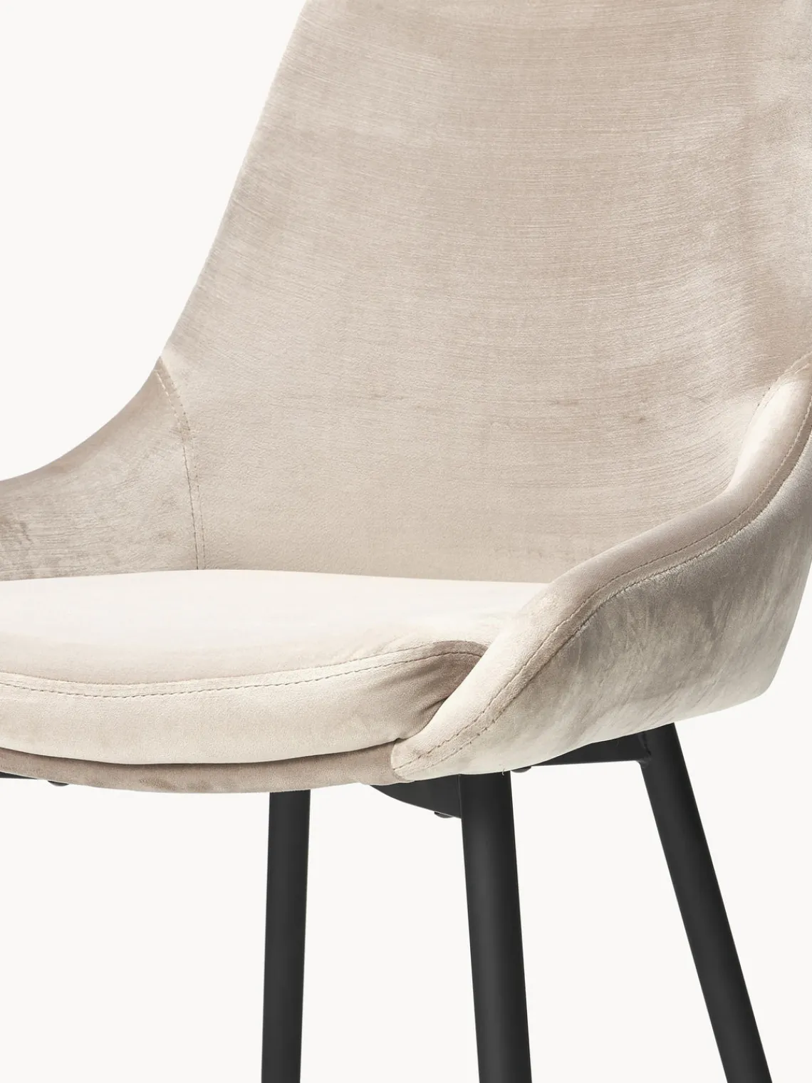 Clearance Sillas tapizadas en terciopelo Sierra, 2 uds. Sillas