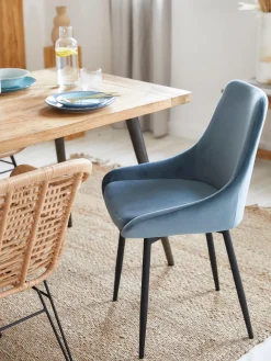 Sillas tapizadas en terciopelo Sierra, 2 uds. Sillas