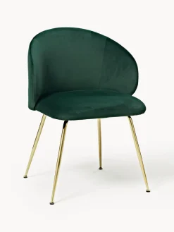 Best Sillas tapizadas en terciopelo Luisa, 2 uds. Sillas