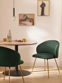 Best Sillas tapizadas en terciopelo Luisa, 2 uds. Sillas