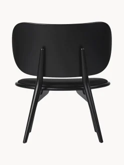 Sillones Pequeños|Sillones></noscript>Mater Sillón artesanal de cuero y madera Rocker Cuero negro, negro