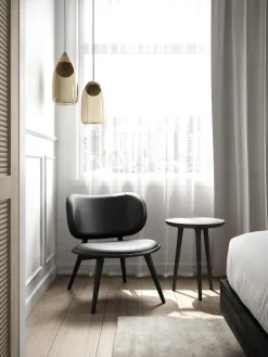 Sillones Pequeños|Sillones></noscript>Mater Sillón artesanal de cuero y madera Rocker Cuero negro, negro