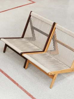 Sillón artesanal de madera de roble con cojín de asiento MR01 Initial Sillones Pequeños|Sillones