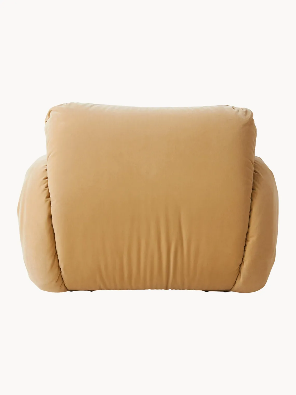 Sillones Pequeños|Sillones>HKLIVING Sillón artesanal de terciopelo Arc Terciopelo beige claro, blanco crema