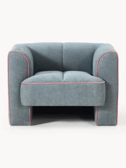 Butacas|Sillones></noscript>Westwing Collection Sillón Bobi Tejido azul, rosa palo