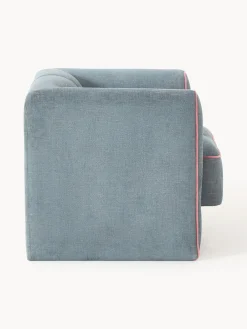 Butacas|Sillones></noscript>Westwing Collection Sillón Bobi Tejido azul, rosa palo