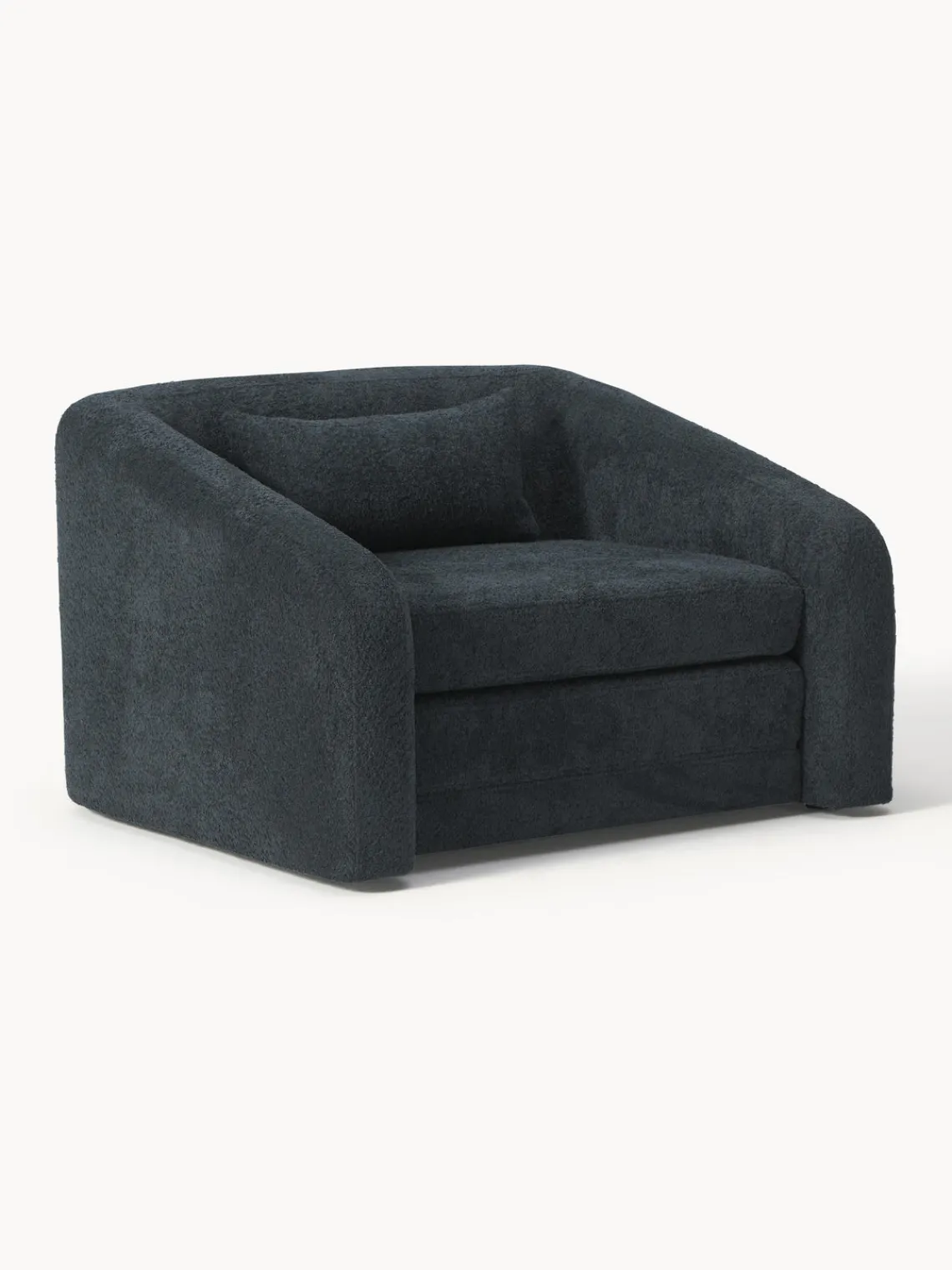 Sillones Cama|Sillones>Westwing Collection Sillón cama de borreguillo bouclé Eliot Borreguillo bouclé gris antracita