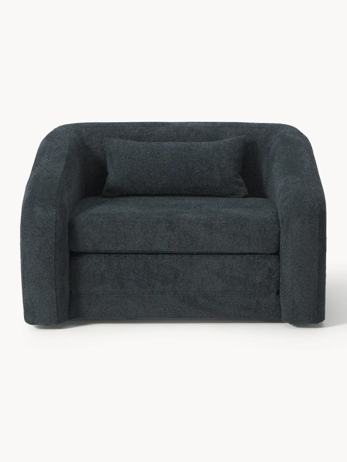 Sillones Cama|Sillones>Westwing Collection Sillón cama de borreguillo bouclé Eliot Borreguillo bouclé gris antracita