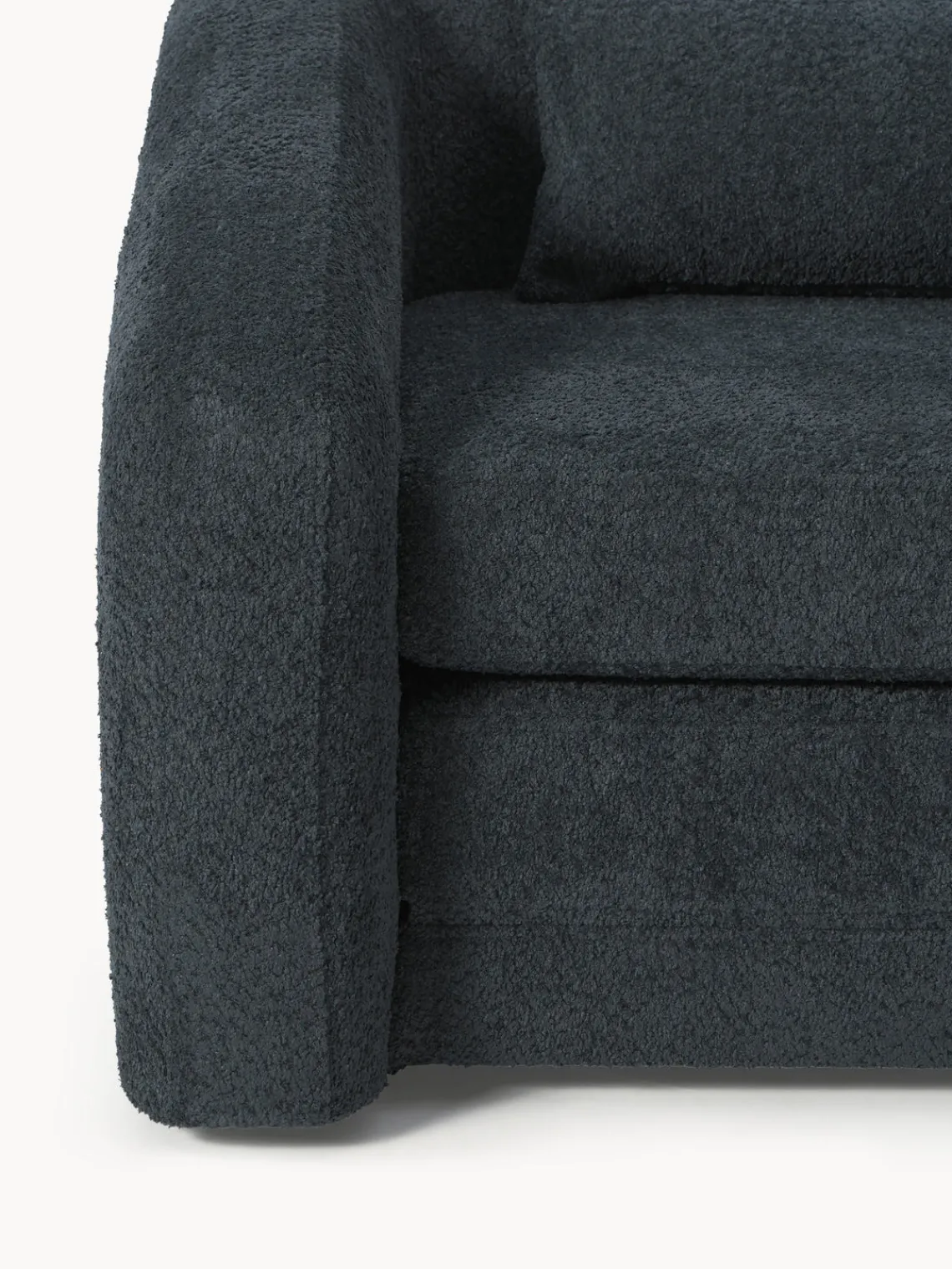 Sillones Cama|Sillones>Westwing Collection Sillón cama de borreguillo bouclé Eliot Borreguillo bouclé gris antracita