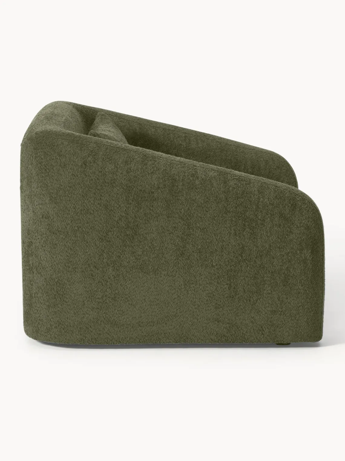 Sillones Cama|Sillones>Westwing Collection Sillón cama de borreguillo bouclé Eliot Borreguillo bouclé verde oscuro