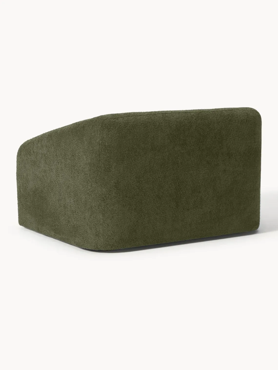 Sillones Cama|Sillones>Westwing Collection Sillón cama de borreguillo bouclé Eliot Borreguillo bouclé verde oscuro