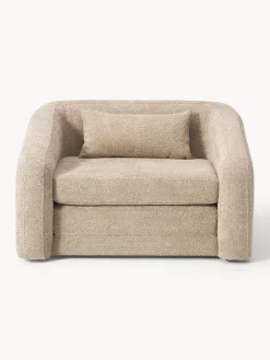 Sillones Cama|Sillones></noscript>Westwing Collection Sillón cama de borreguillo bouclé Eliot Borreguillo bouclé beige